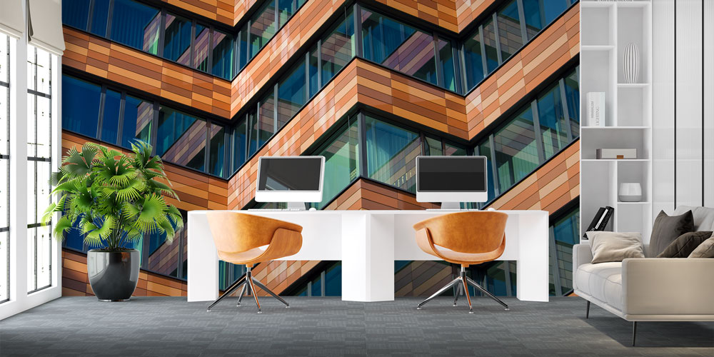 Modern Mimari Cephe Desenli Duvar Kağıdı 5582