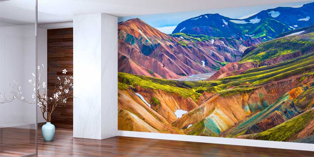 Renkli Jeolojik Dağ Manzarası Duvar Kağıdı 12963