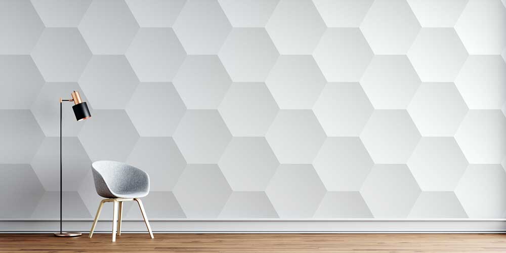 Modern Altıgen Desen Duvar Kağıdı 5230