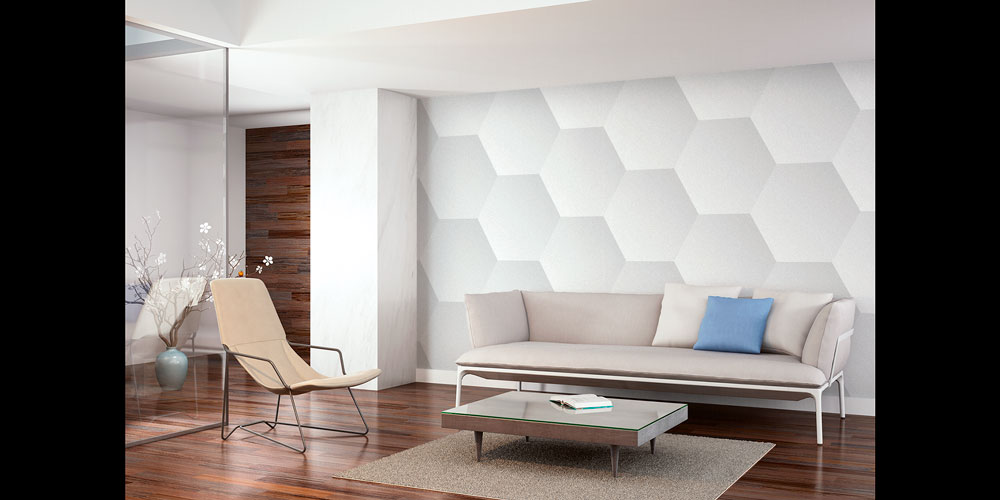 Modern Altıgen Desen Duvar Kağıdı 5230