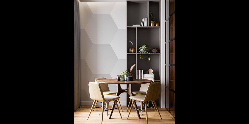 Modern Altıgen Desen Duvar Kağıdı 5230