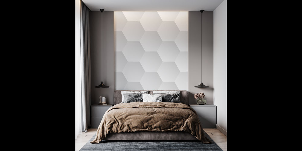 Modern Altıgen Desen Duvar Kağıdı 5230