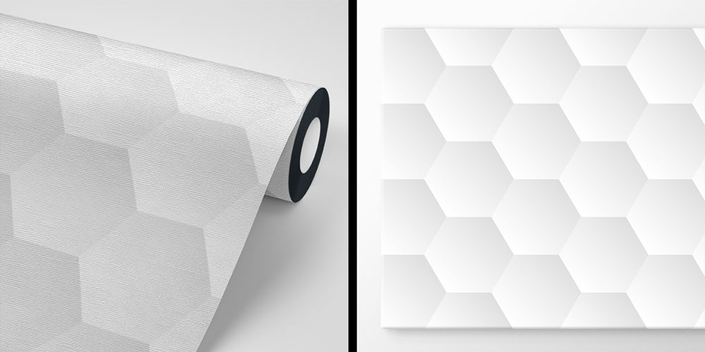 Modern Altıgen Desen Duvar Kağıdı 5230