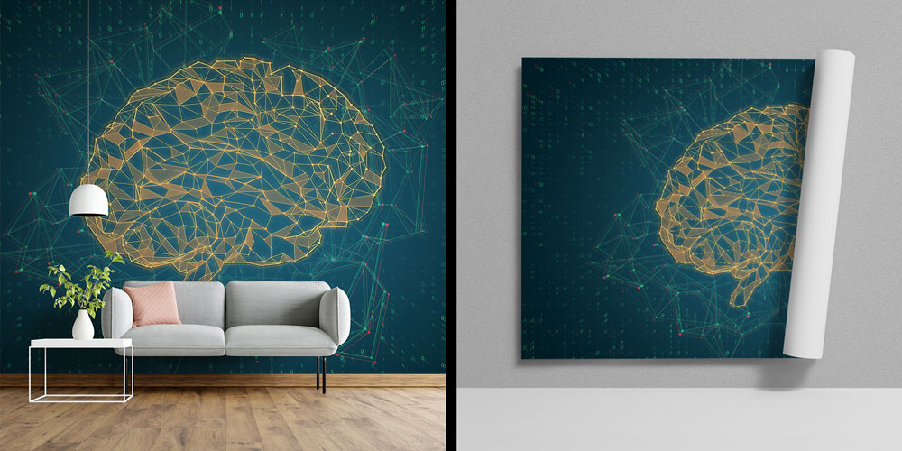 wallpaper-design-office-5346-00 Yapay Zeka Beyin Tasarımlı Duvar Kağıdı 5346