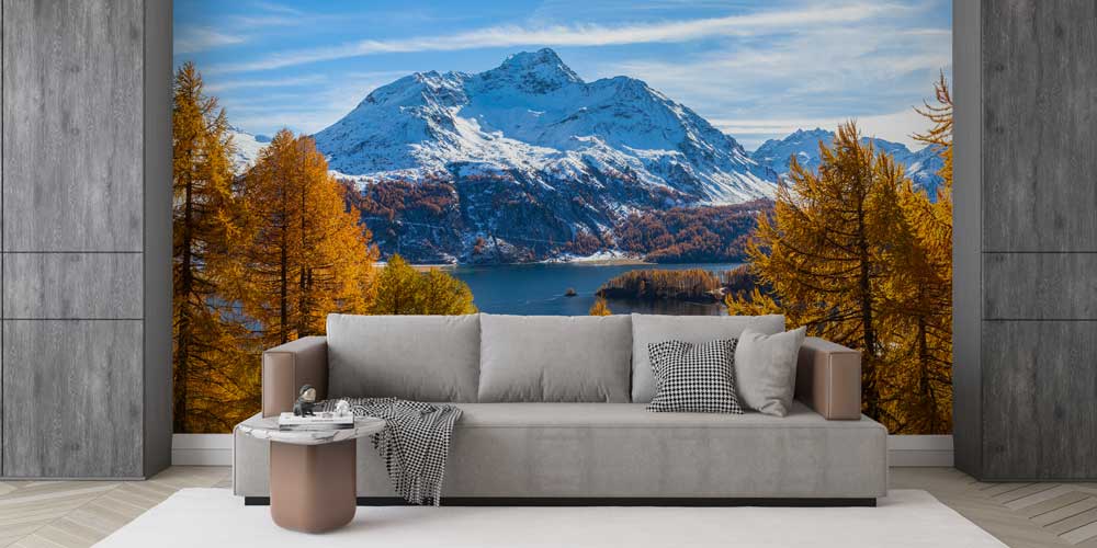 wallpaper-interior-design-12921-03 Sonbaharda Dağ Manzarası Duvar Kağıdı 12921