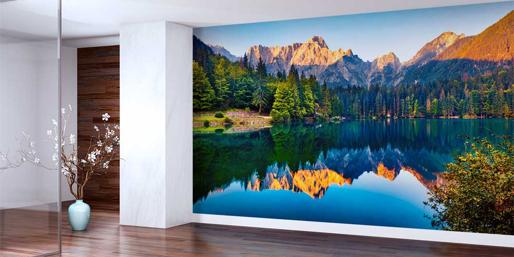 Dağ Gölü ve Çam Ormanları Manzaralı Avrupa Duvar Kağıdı 13103