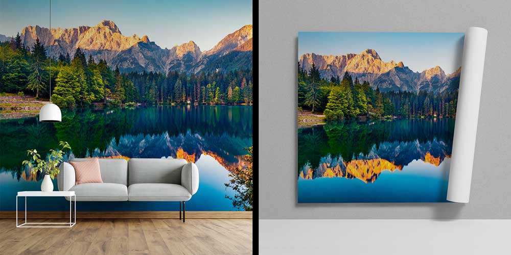 Dağ Gölü ve Çam Ormanları Manzaralı Avrupa Duvar Kağıdı 13103