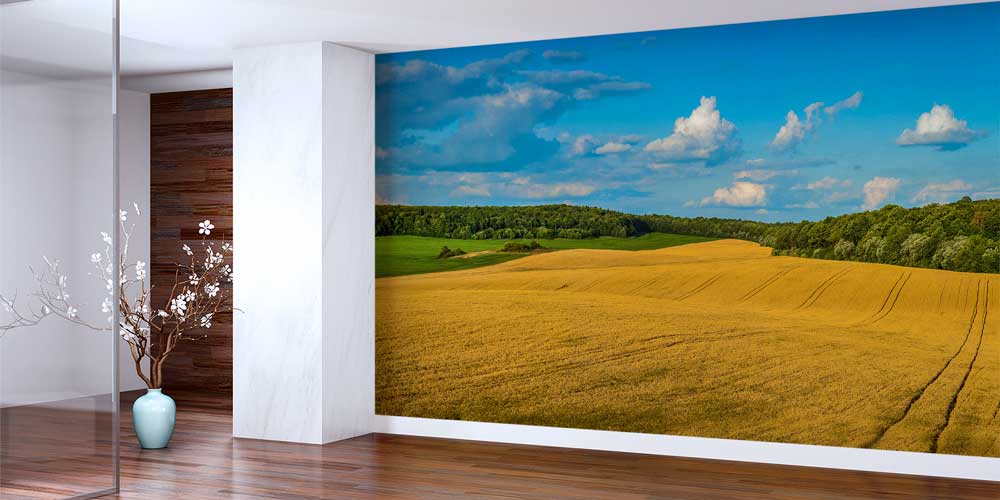 Altın Sarısı Ekin Tarlaları Manzaralı Avrupa Duvar Kağıdı 13093