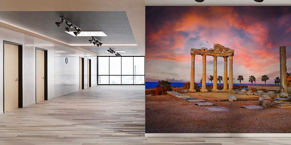 Gün Batımında Antik Tapınak Kalıntıları Duvar Kağıdı 11535