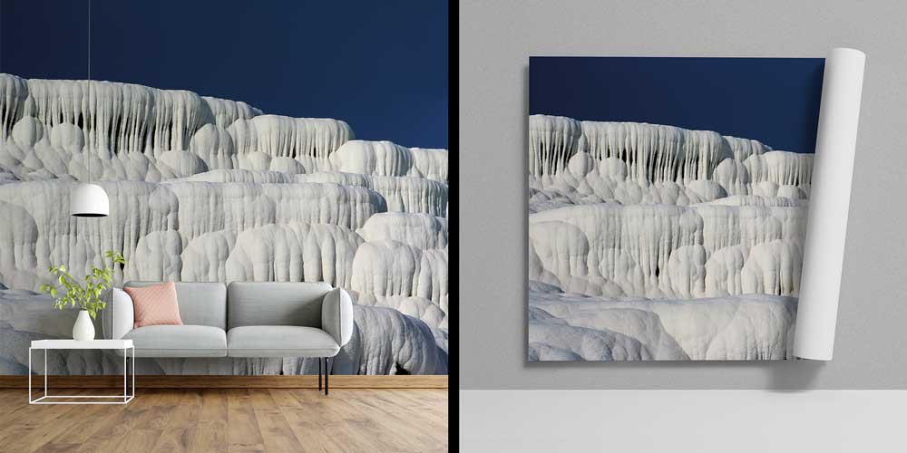 Beyaz Traverten Terasları Manzarası Duvar Kağıdı 11545