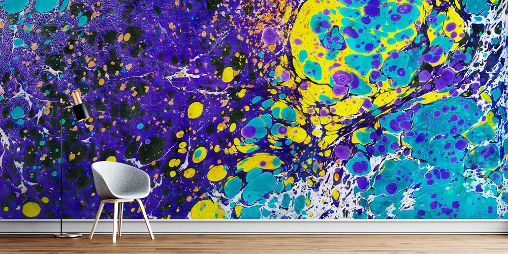 Hücresel Dokulu Soyut Akışkan Sanat Duvar Kağıdı 11627