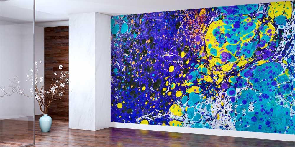 Hücresel Dokulu Soyut Akışkan Sanat Duvar Kağıdı 11627