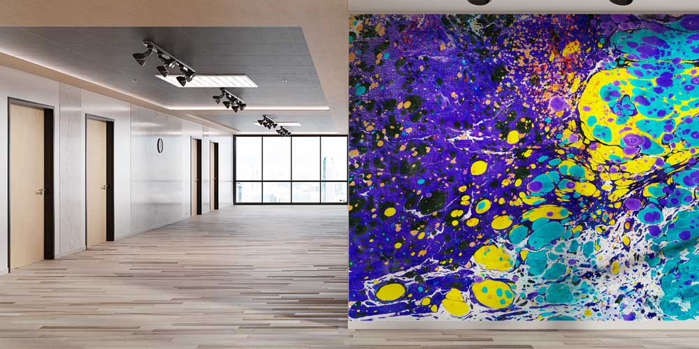 Hücresel Dokulu Soyut Akışkan Sanat Duvar Kağıdı 11627