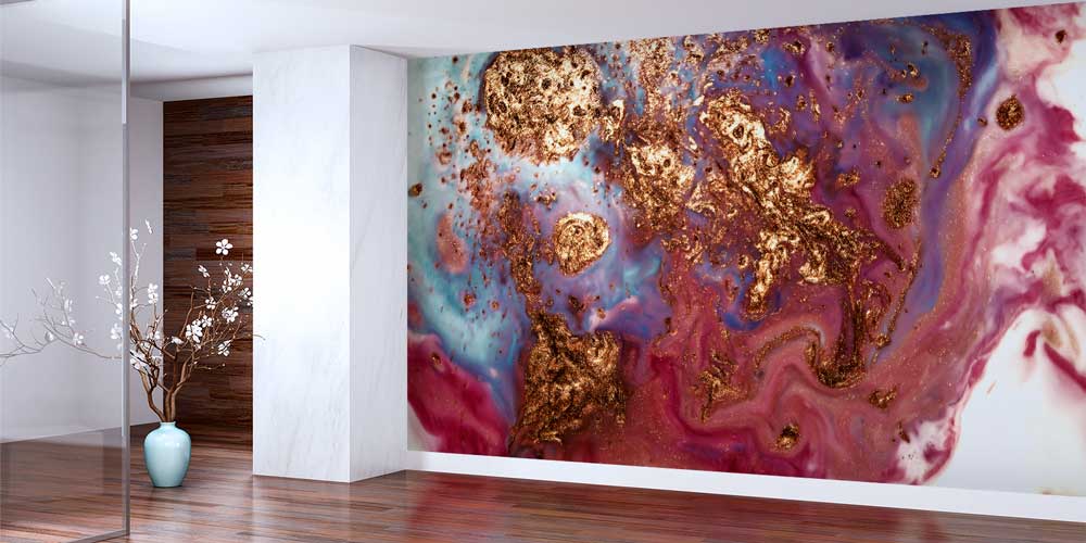 wallpaper-wall-art-11632-01 Altın Dokulu Mor Tonlu Soyut Akışkan Sanat Duvar Kağıdı 11632