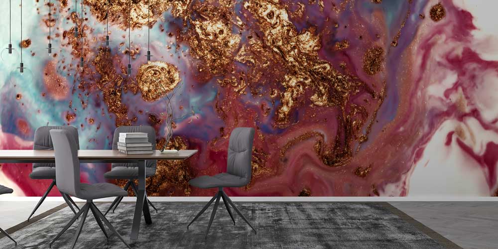 wallpaper-wall-art-11632-03 Altın Dokulu Mor Tonlu Soyut Akışkan Sanat Duvar Kağıdı 11632