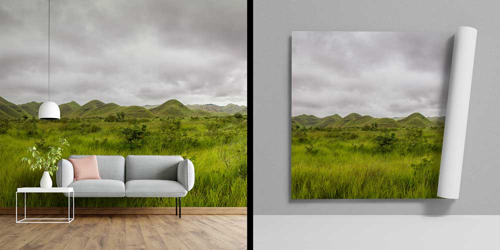 Yeşil Tepeler ve Doğa Manzarası Duvar Kağıdı 12789