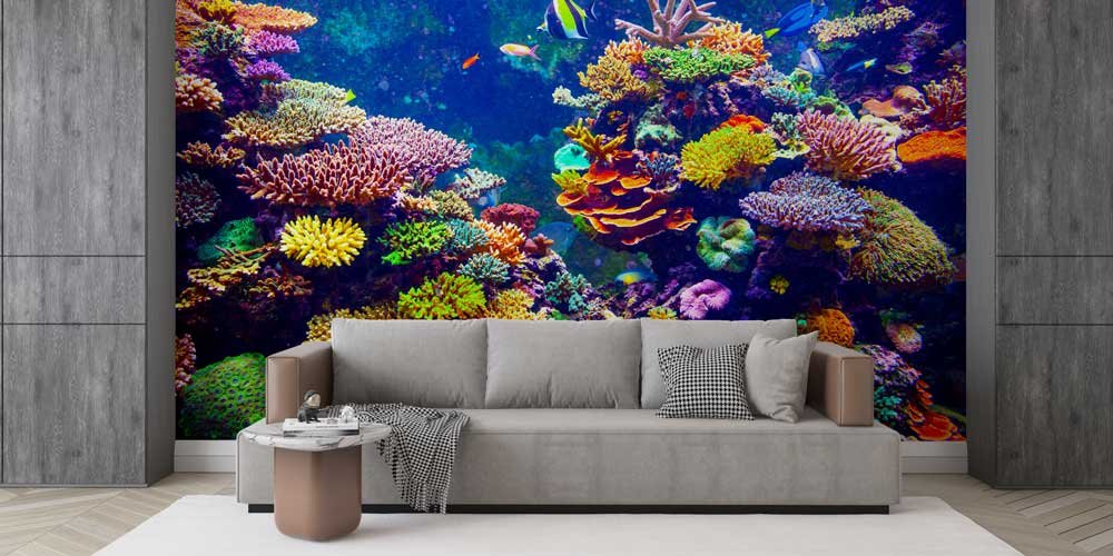 Renkli Mercan Resifi Su Altı Duvar Kağıdı 12807