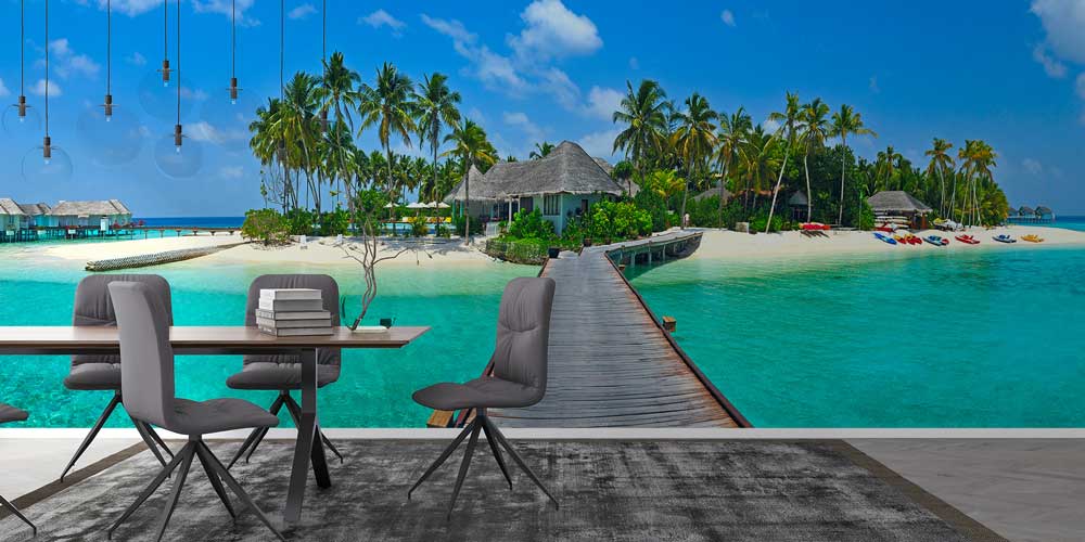 Tropikal Ada Köprüsü Duvar Kağıdı 12819