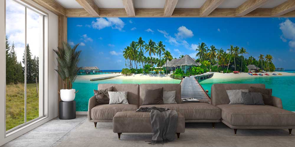 Tropikal Ada Köprüsü Duvar Kağıdı 12819