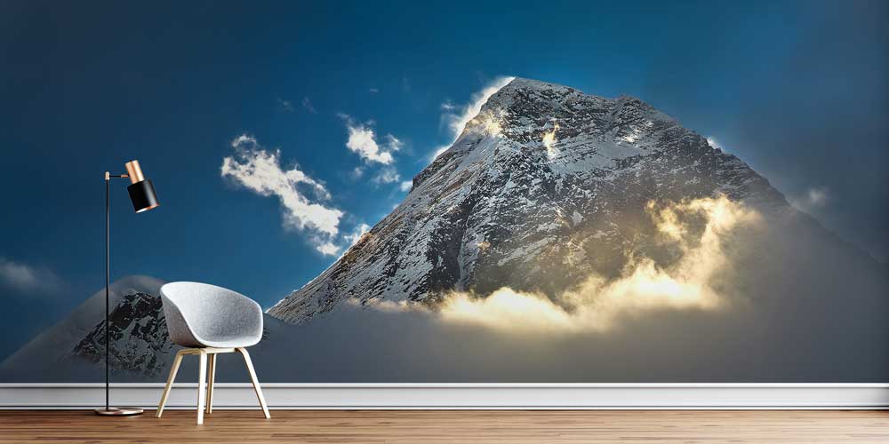 Everest Zirvesi Bulutlu Manzara Duvar Kağıdı 12831