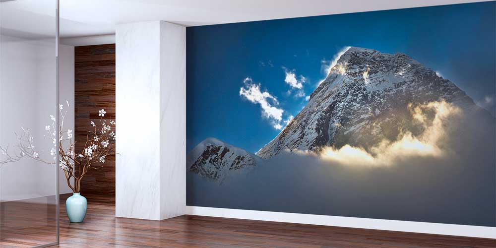 Everest Zirvesi Bulutlu Manzara Duvar Kağıdı 12831