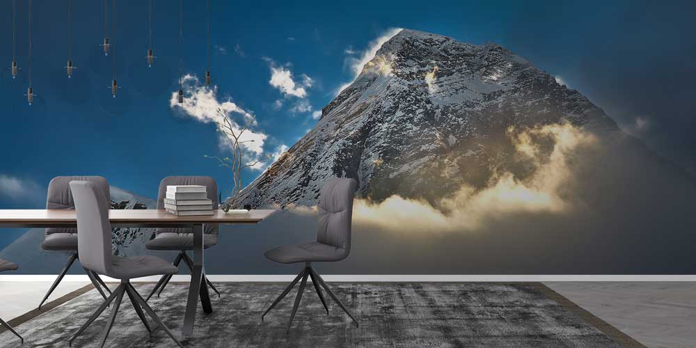 Everest Zirvesi Bulutlu Manzara Duvar Kağıdı 12831