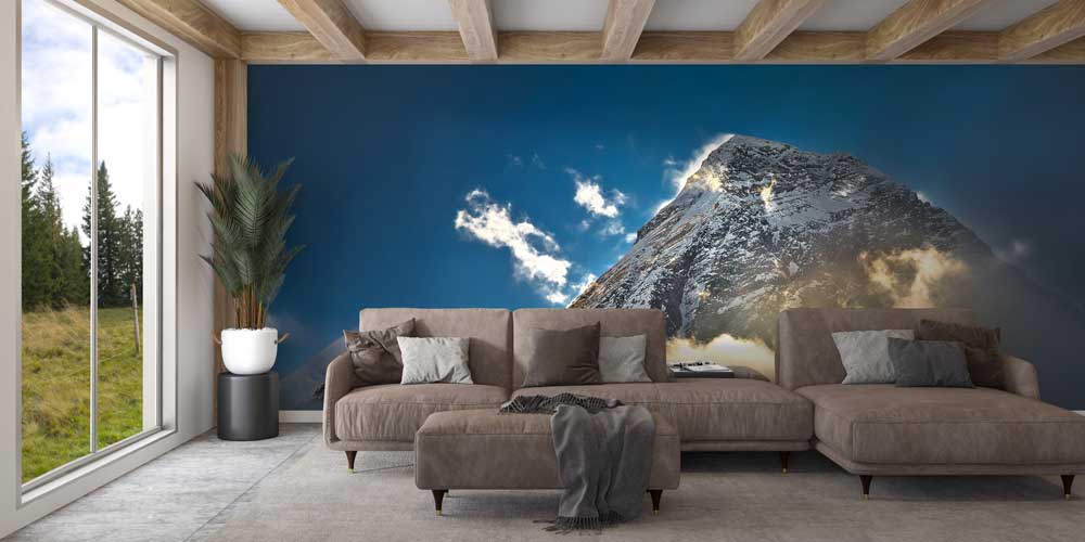 Everest Zirvesi Bulutlu Manzara Duvar Kağıdı 12831