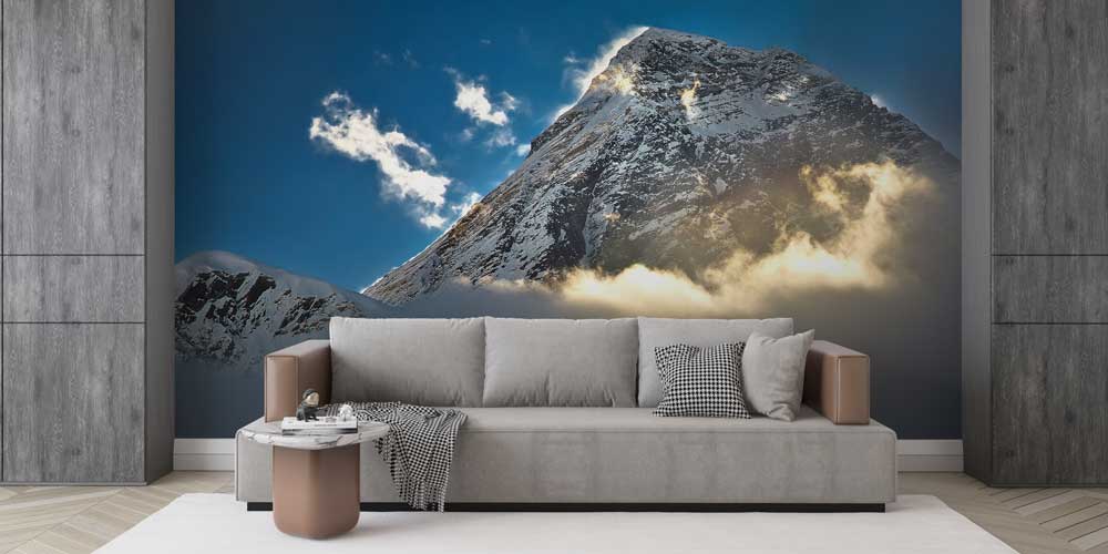 Everest Zirvesi Bulutlu Manzara Duvar Kağıdı 12831