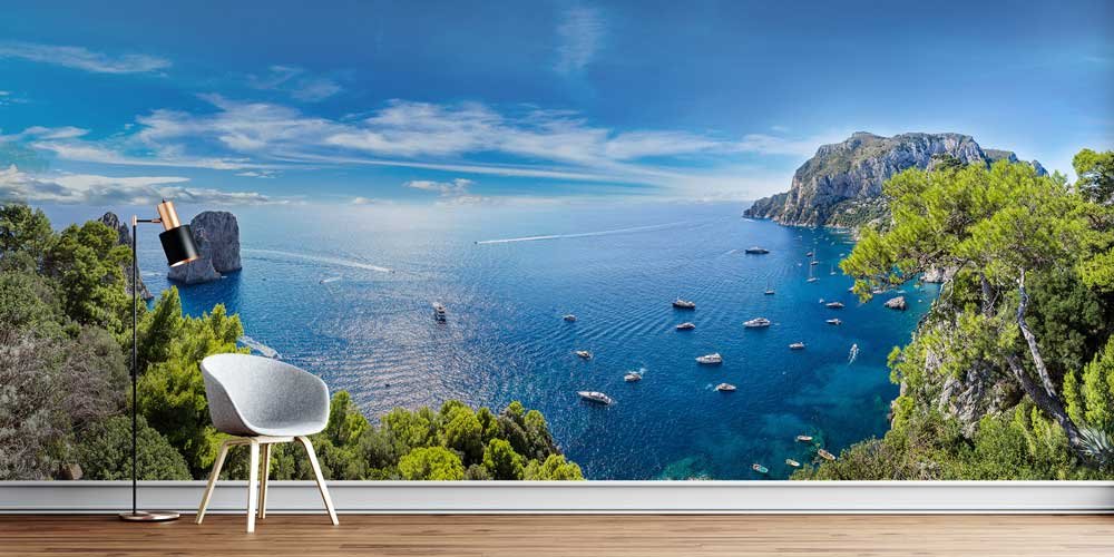 wallpaper-wall-art-12924-00 Mavi Akdeniz Manzarası Duvar Kağıdı 12924