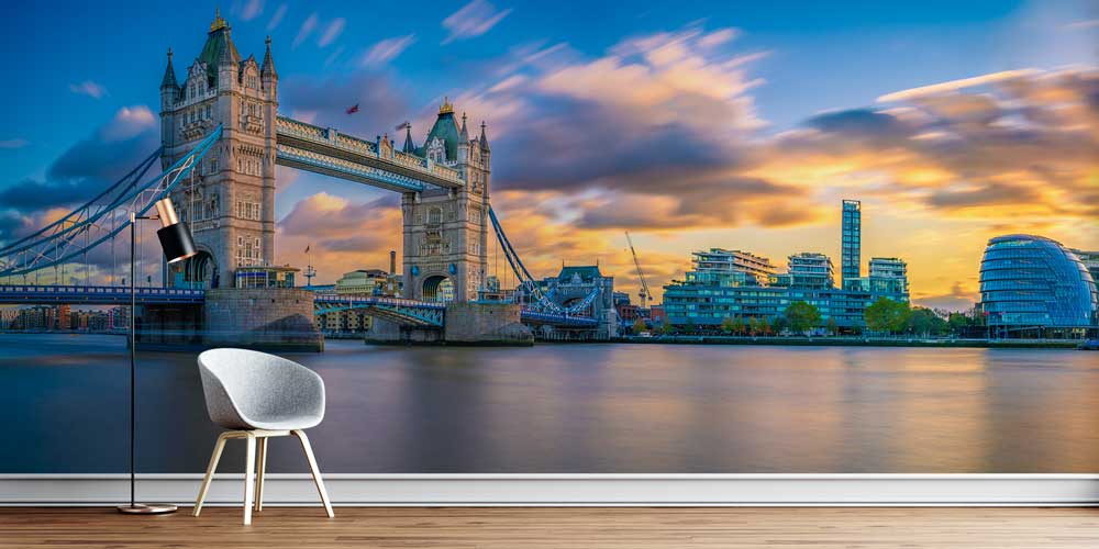 Londra Tower Bridge Şehir Manzaralı Duvar Kağıdı 12997