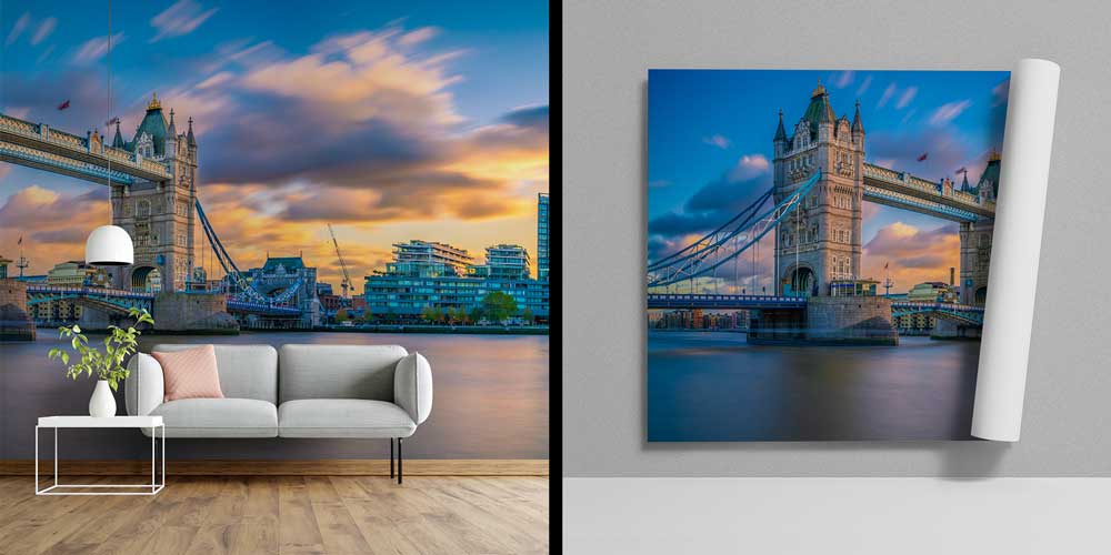 Londra Tower Bridge Şehir Manzaralı Duvar Kağıdı 12997