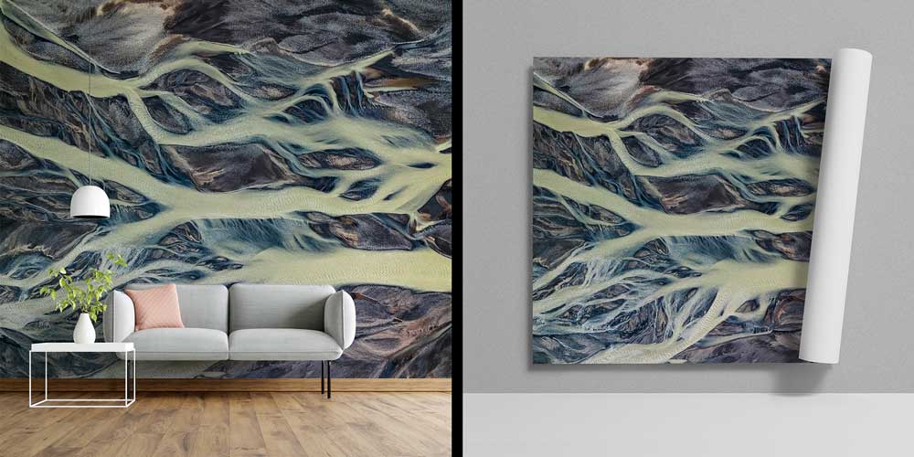 Soyut Akarsu Damarları Manzaralı Doğa Duvar Kağıdı 13025