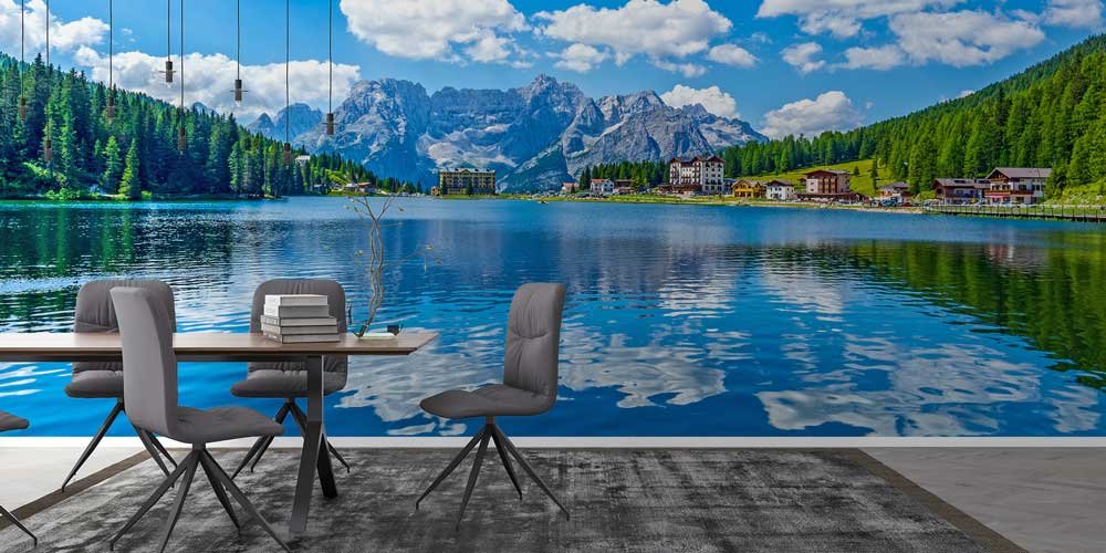 Dağlar ve Göl Manzaralı Avrupa Doğa Duvar Kağıdı 13108