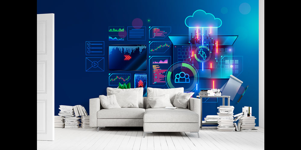 wallpaper-wall-art-5470-04 Dijital Veri ve Teknoloji Temalı Duvar Kağıdı - Modern Endüstri Dekoru 5470