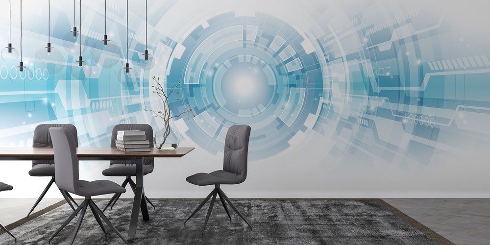 wallpaper-wall-art-5472-02 Mavi Beyaz Teknoloji ve Endüstri Temalı Duvar Kağıdı 5472