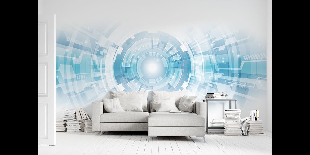 wallpaper-wall-art-5472-04 Mavi Beyaz Teknoloji ve Endüstri Temalı Duvar Kağıdı 5472