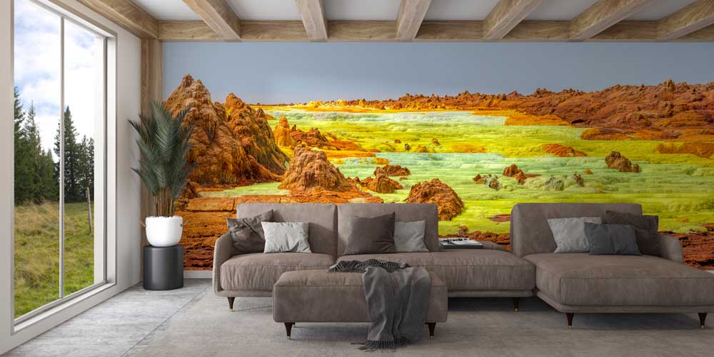 Afrika Dallol Jeotermal Renkli Formasyon Duvar Kağıdı 12786