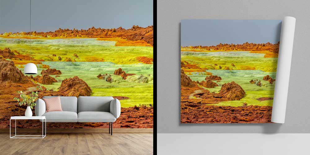 Afrika Dallol Jeotermal Renkli Formasyon Duvar Kağıdı 12786