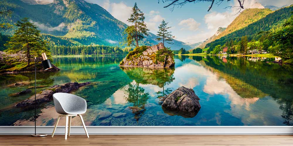 Adalı Dağ Gölü Manzaralı Duvar Kağıdı 13046