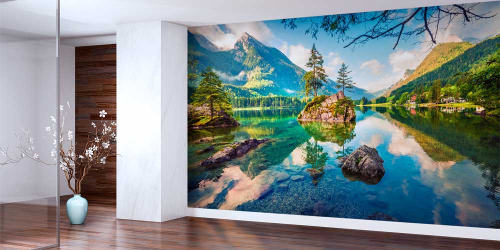 Adalı Dağ Gölü Manzaralı Duvar Kağıdı 13046