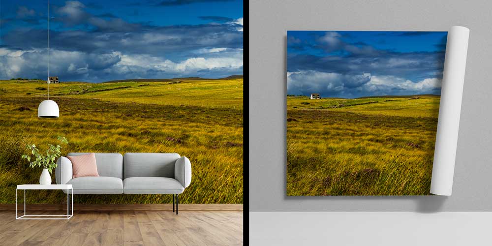 Geniş Kır Manzarası ve Tek Ev Duvar Kağıdı 13067