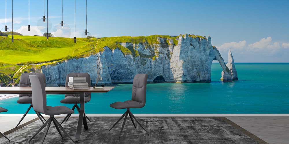 Beyaz Falezler ve Turkuaz Deniz Manzarası Duvar Kağıdı 13070
