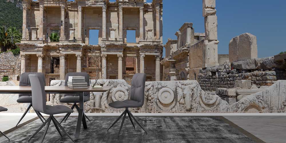 Antik Efes Kütüphanesi Görünümlü Duvar Kağıdı 11539