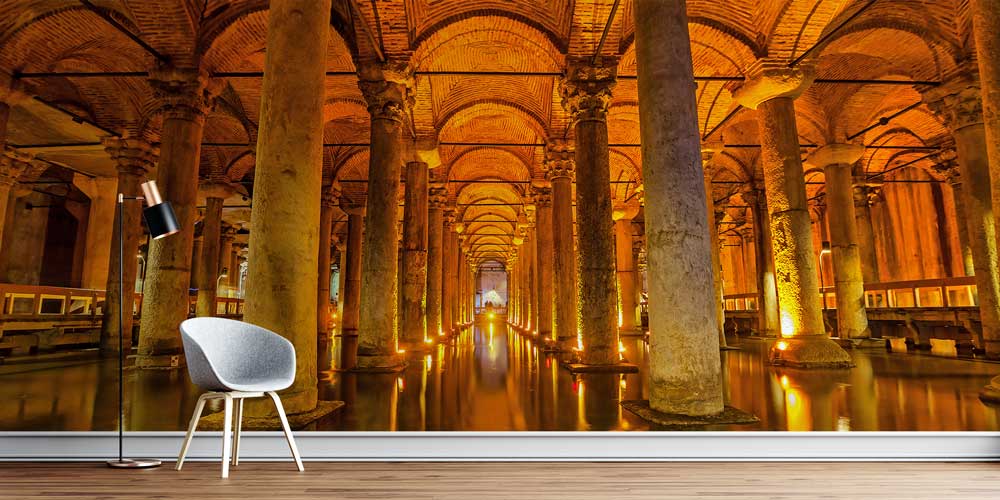 Yerebatan Sarnıcı Sütunlu Mimari Duvar Kağıdı 11554