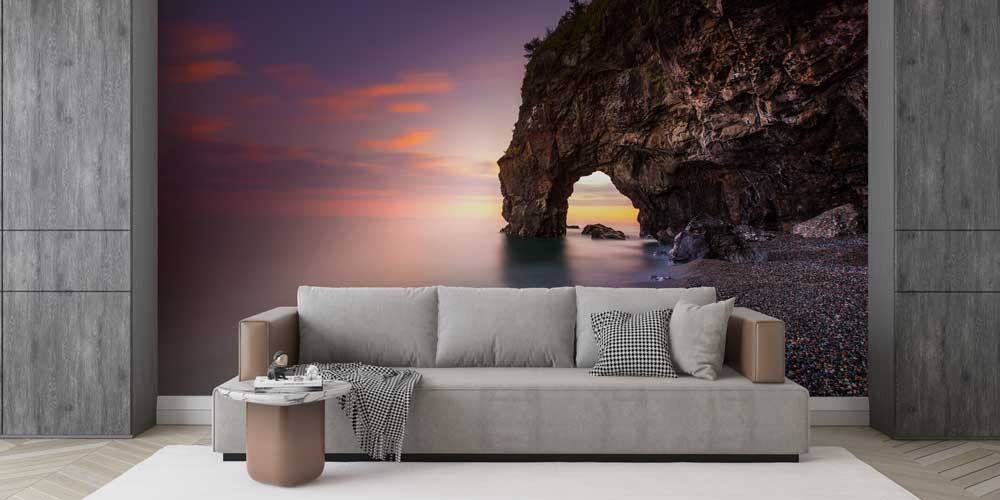 Doğal Kaya Kemeri Deniz Manzaralı Duvar Kağıdı ve Duvar Kaplaması 11607
