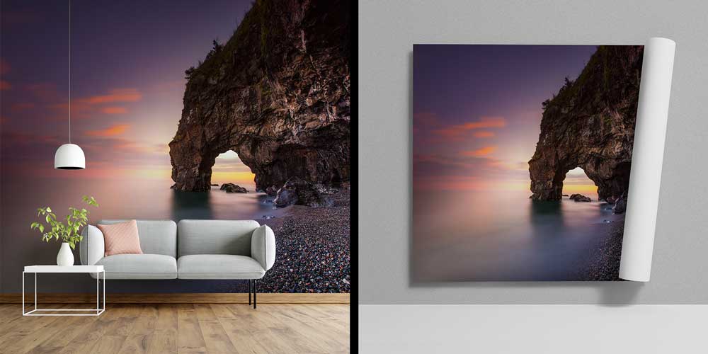 Doğal Kaya Kemeri Deniz Manzaralı Duvar Kağıdı ve Duvar Kaplaması 11607