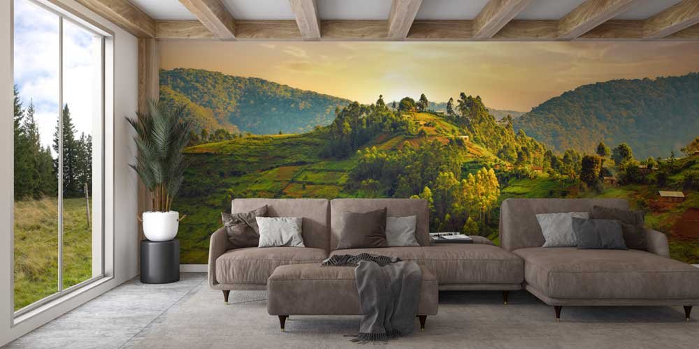 wallpaper-wall-decor-12796-03 Yeşil Teraslı Dağ Manzarası Duvar Kağıdı 12796