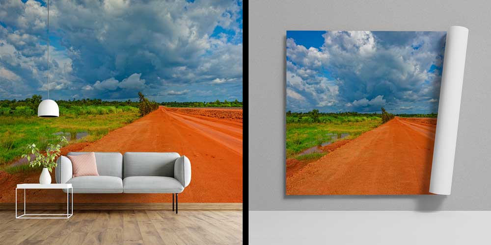 Afrika Kırmızı Toprak Yol Manzara Duvar Kağıdı 12798