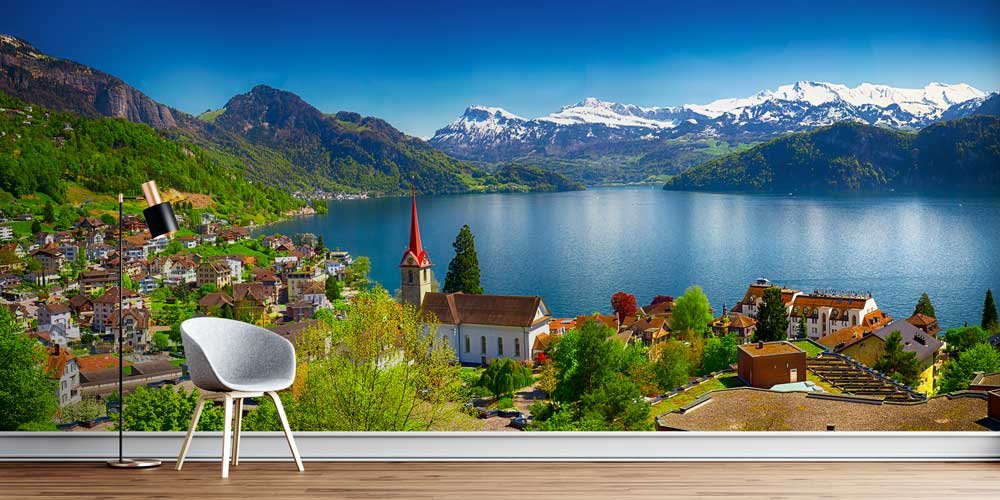 Göl ve Dağ Manzarası Duvar Kağıdı 12940