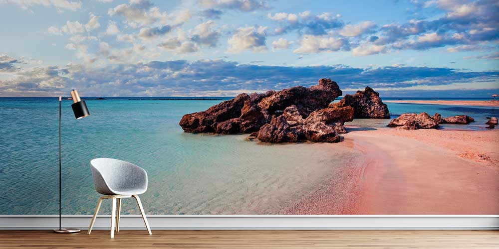 Kayalık Kıyı ve Sakin Deniz Manzaralı Doğa Duvar Kağıdı 13041